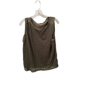 Loft olive green dressy tank top size xl